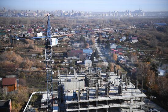 Строительство жилого комплекса "Я - Маяковский" в Новосибирске