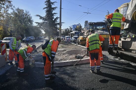 Ремонт дорог в Крыму