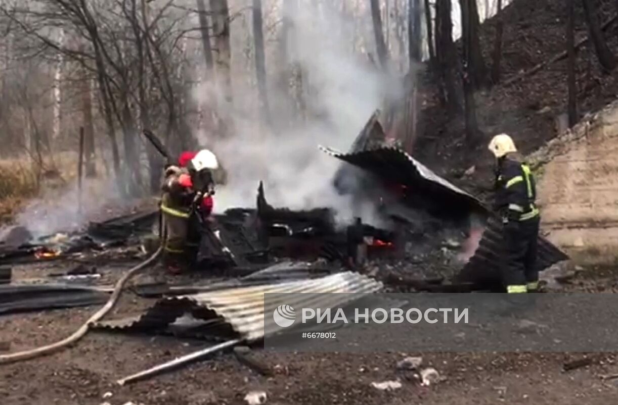 Пожар на пороховом заводе в Рязанской области