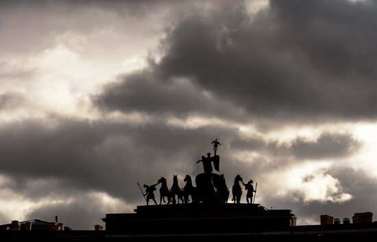 Штормовой ветер в Санкт-Петербурге