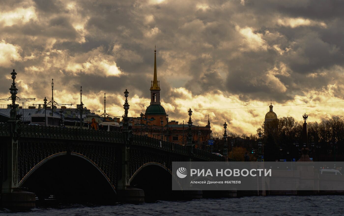 Штормовой ветер в Санкт-Петербурге