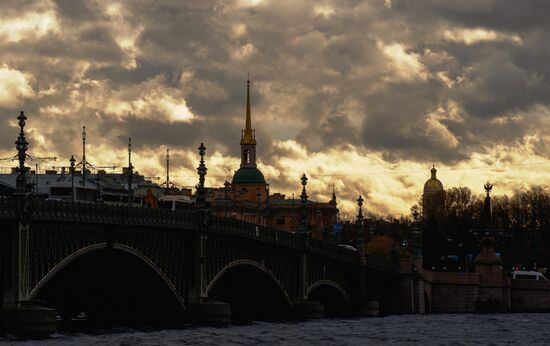 Штормовой ветер в Санкт-Петербурге