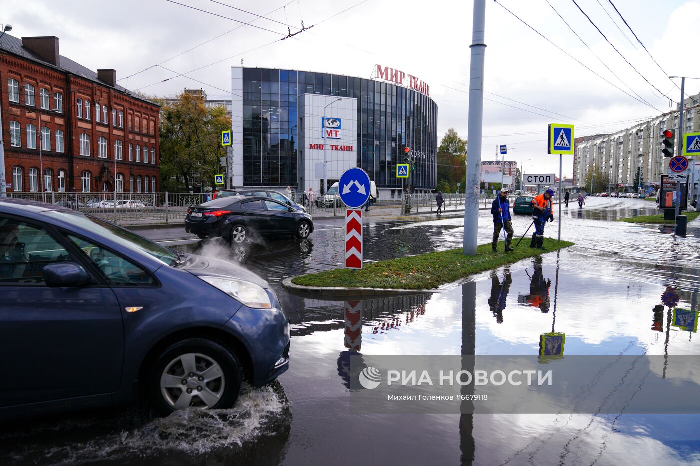 Последствия шторма в Калининграде