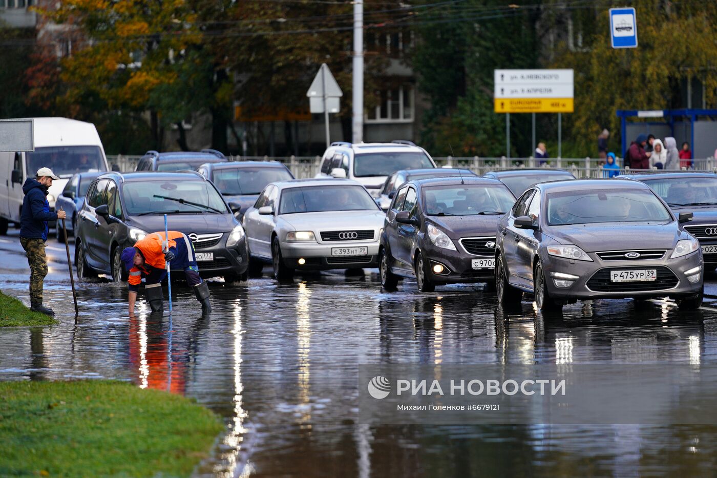 Последствия шторма в Калининграде