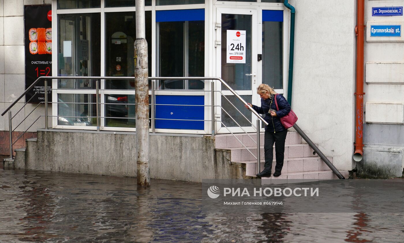 Последствия шторма в Калининграде