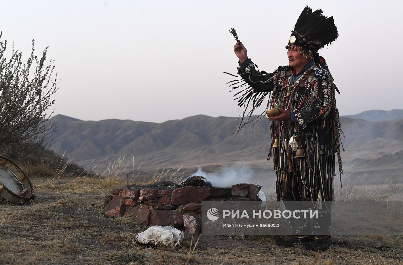 Шаманский обряд в Тыве