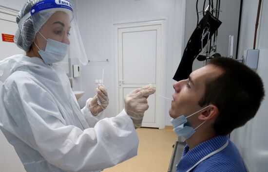 Отделение для больных коронавирусом в госпитале Минобороны РФ в Волгограде