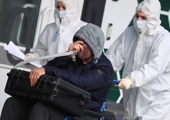 Отделение для больных коронавирусом в госпитале Минобороны РФ в Волгограде