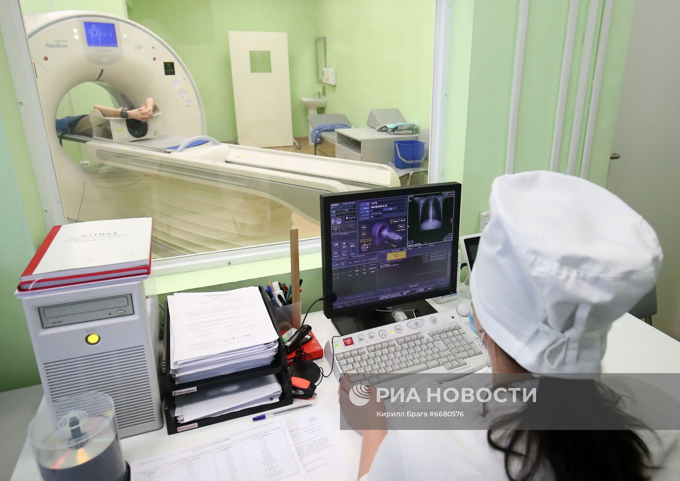 Отделение для больных коронавирусом в госпитале Минобороны РФ в Волгограде