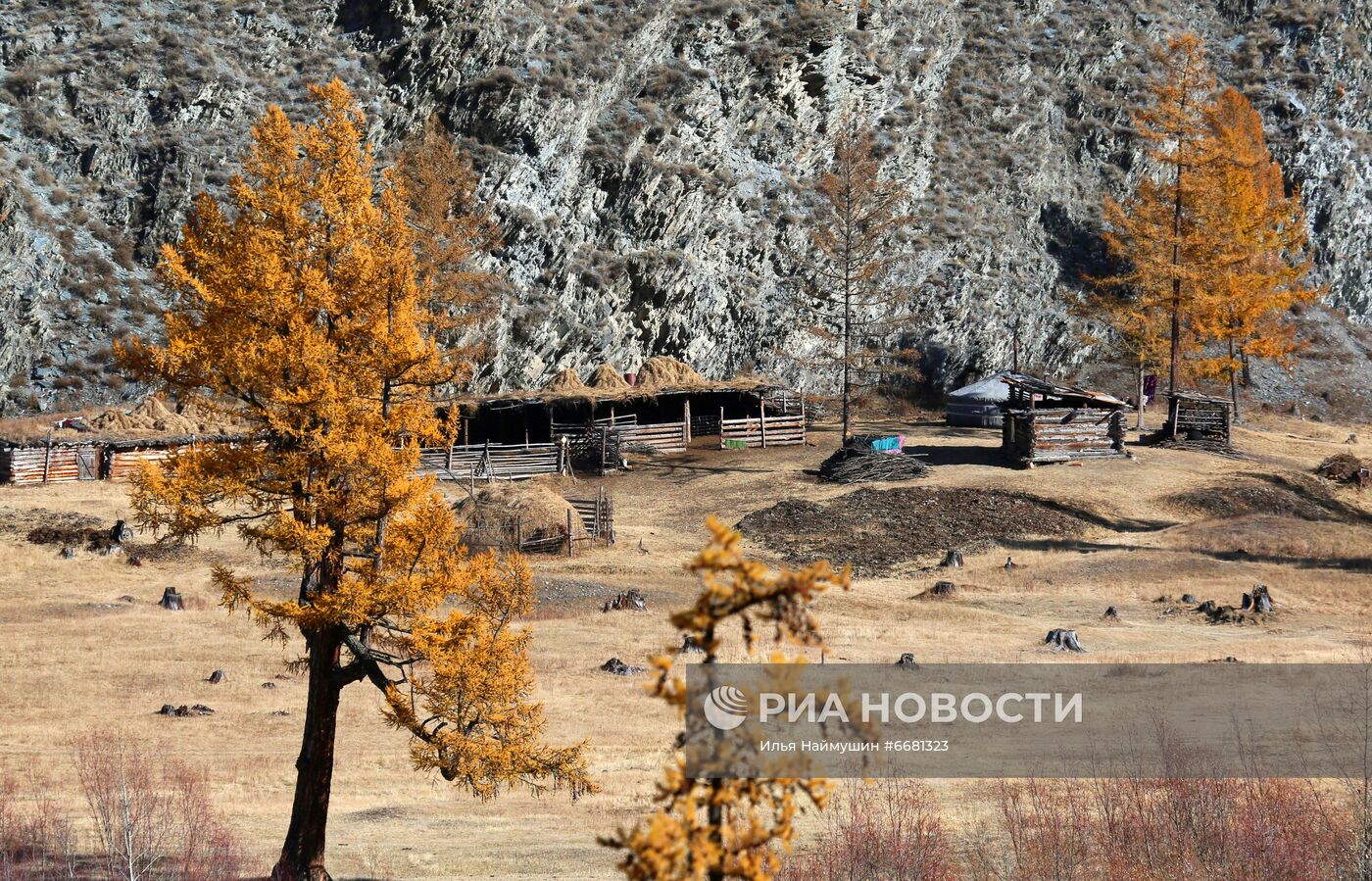 Ландшафты среднегорья на западе Тувы