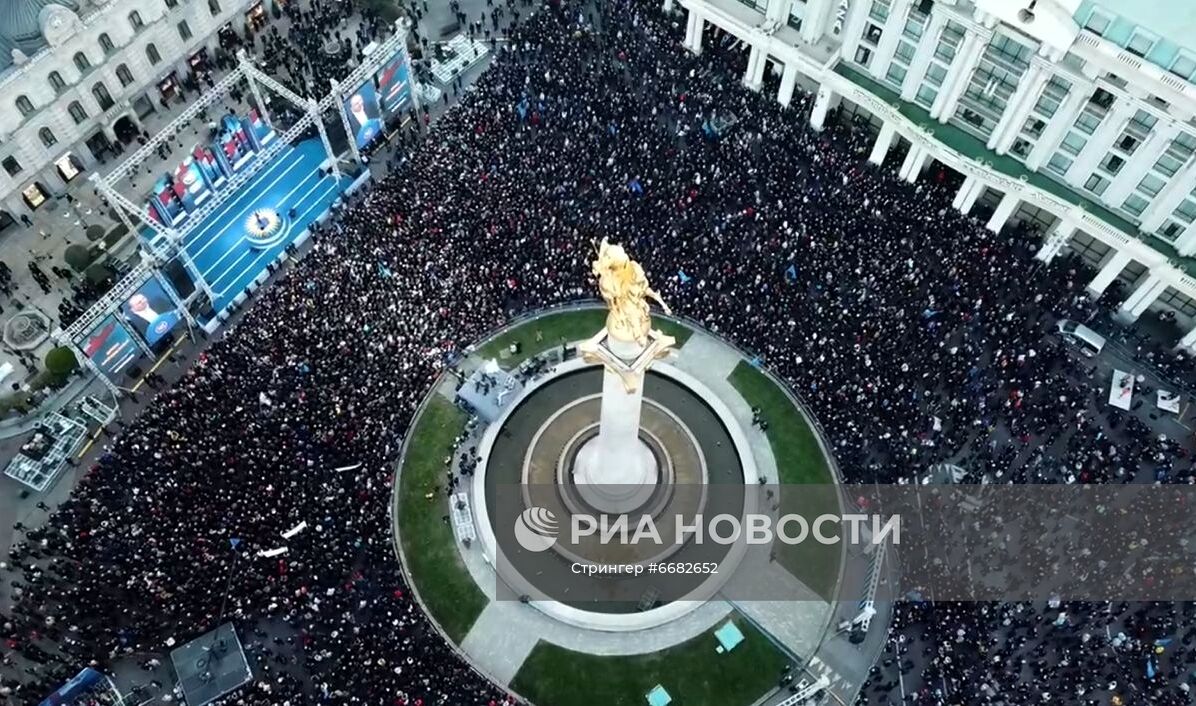 Акция партии "Грузинская мечта" в Тбилиси