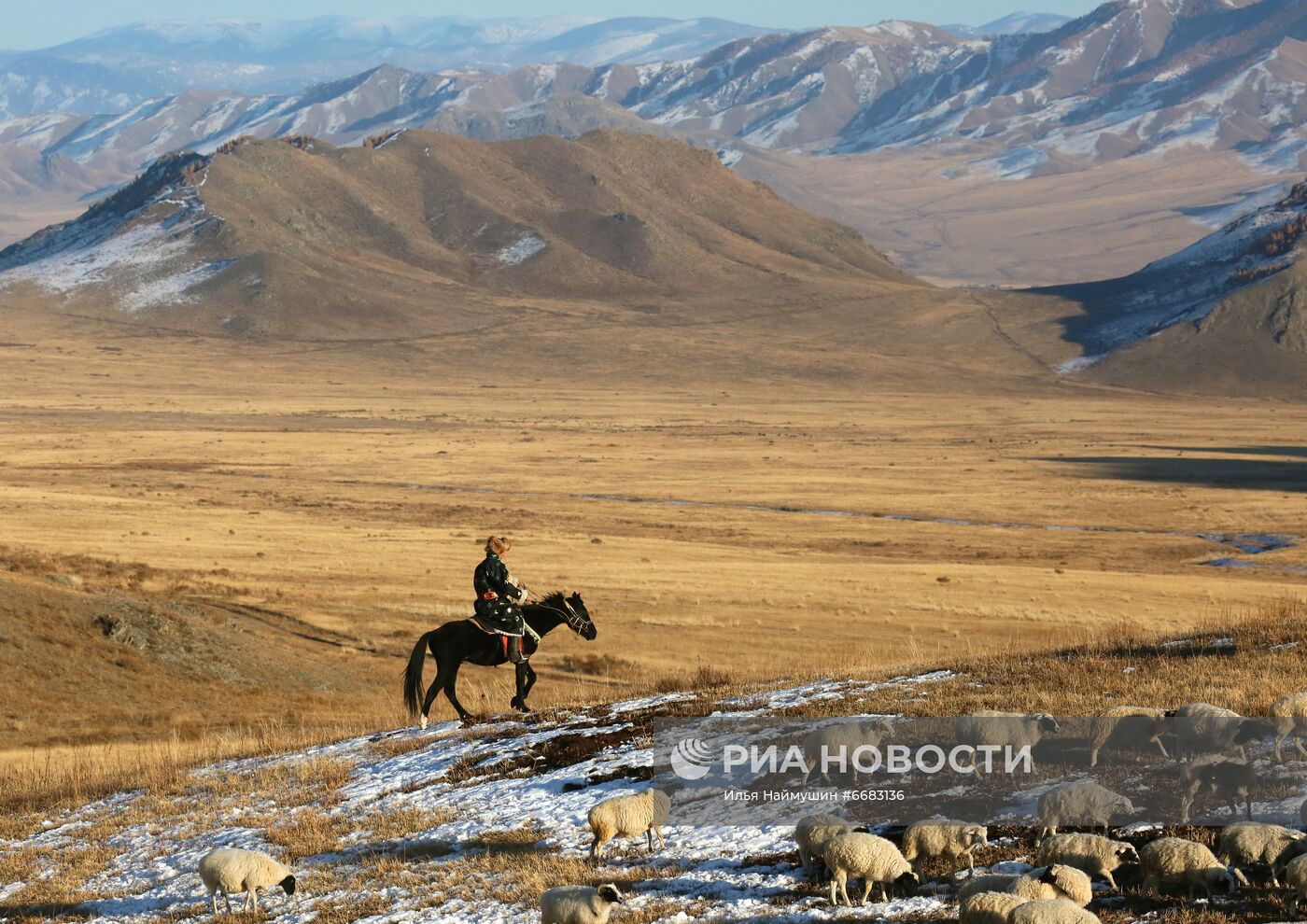 Чабанская стоянка в горах Тывы