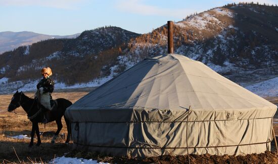 Чабанская стоянка в горах Тывы