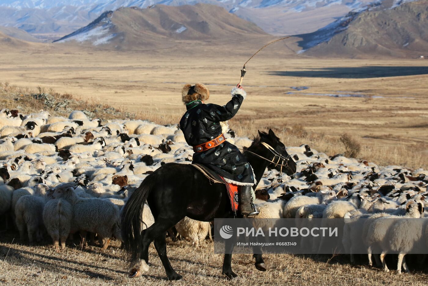 Чабанская стоянка в горах Тывы