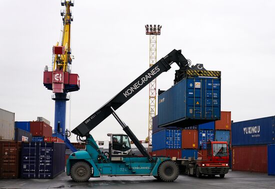 Работа таможни в Морском порту им. Н. Хазова в Калининграде