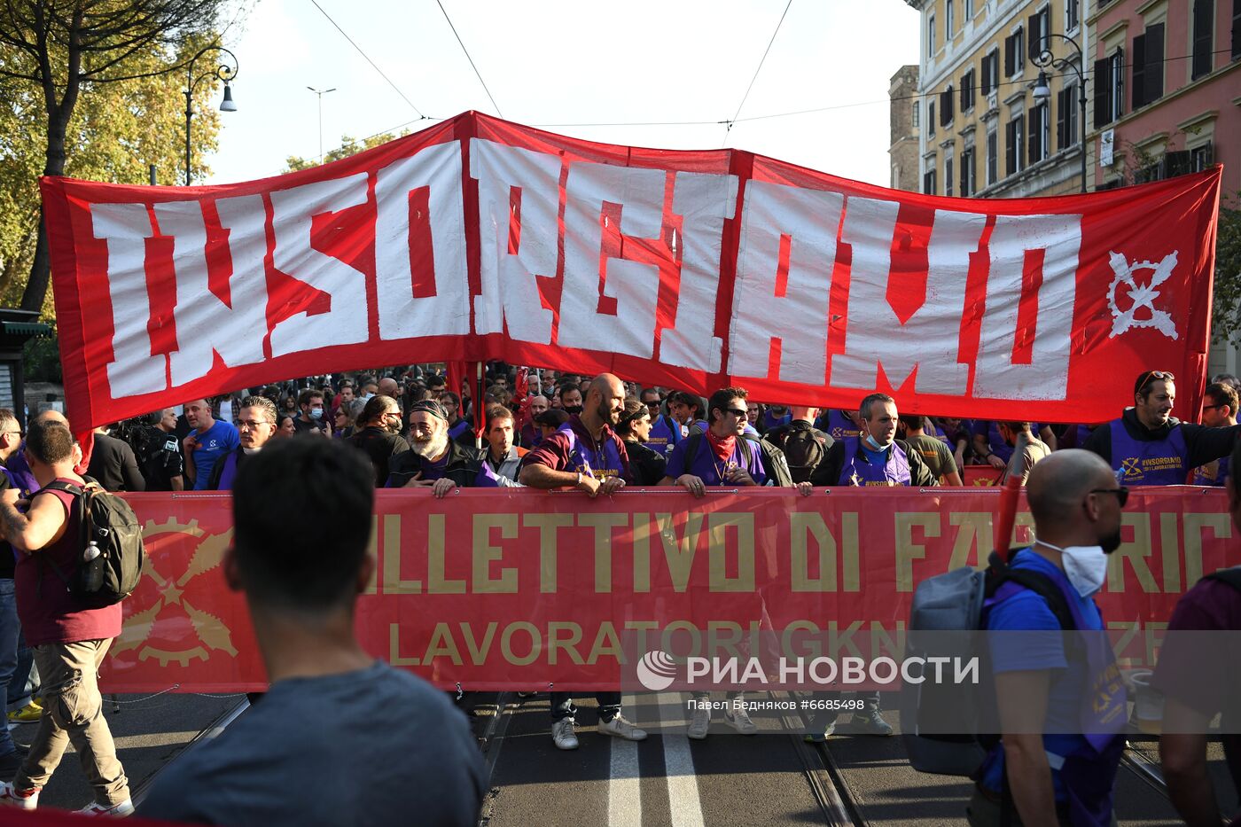 Акция протеста в Риме, приуроченная к саммиту G20