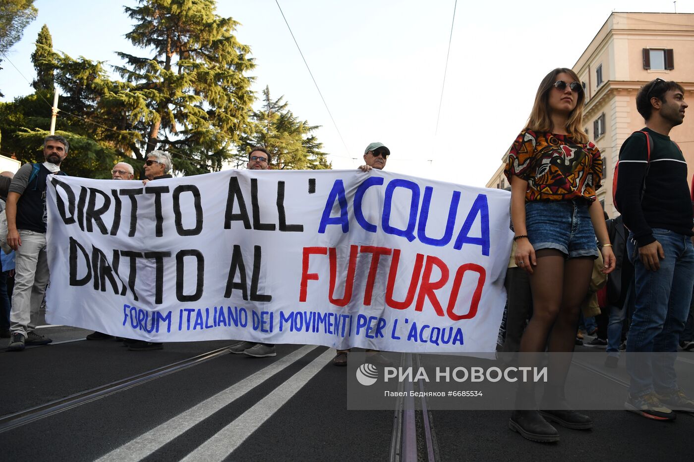 Акция протеста в Риме, приуроченная к саммиту G20