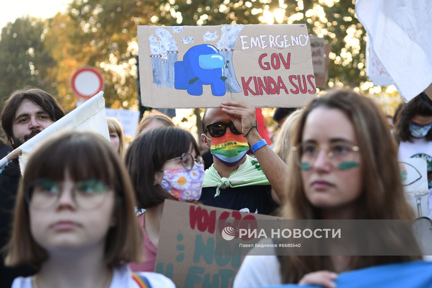 Акция протеста в Риме, приуроченная к саммиту G20