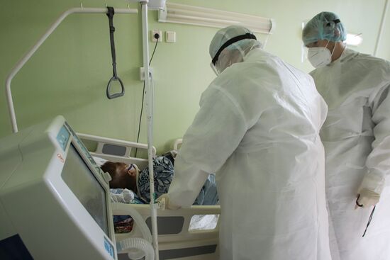 Лечение больных Covid-19 в краевой инфекционной больнице Ставрополя