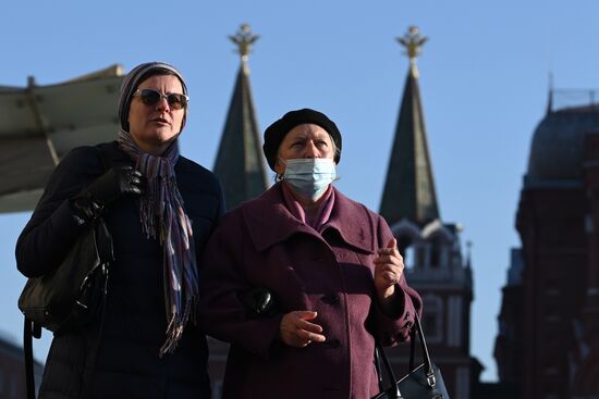 Москва в период нерабочих дней 