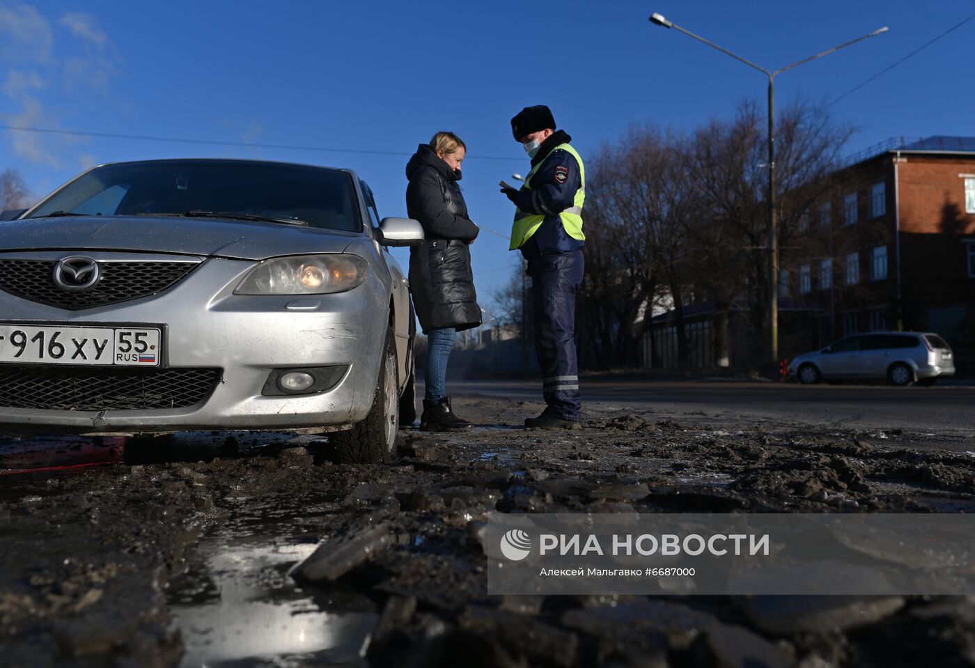 Работа ГИБДД в Омске