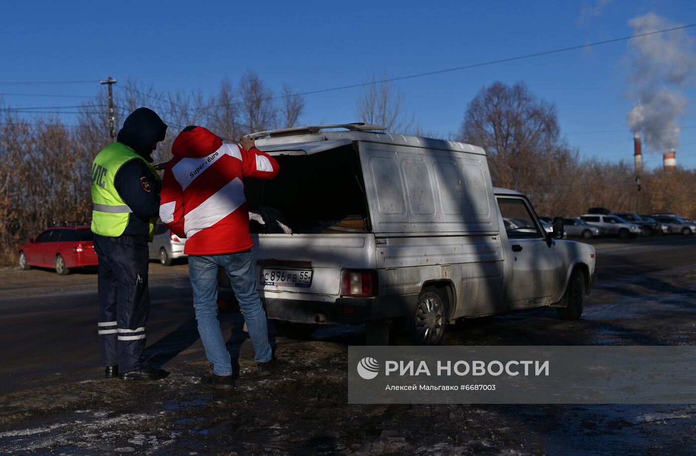 Работа ГИБДД в Омске