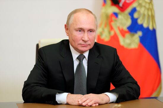 Видеообращение президента РФ В. Путина к участникам климатического саммита ООН