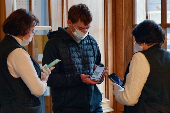 Петергоф начал работу по системе QR-кодов
