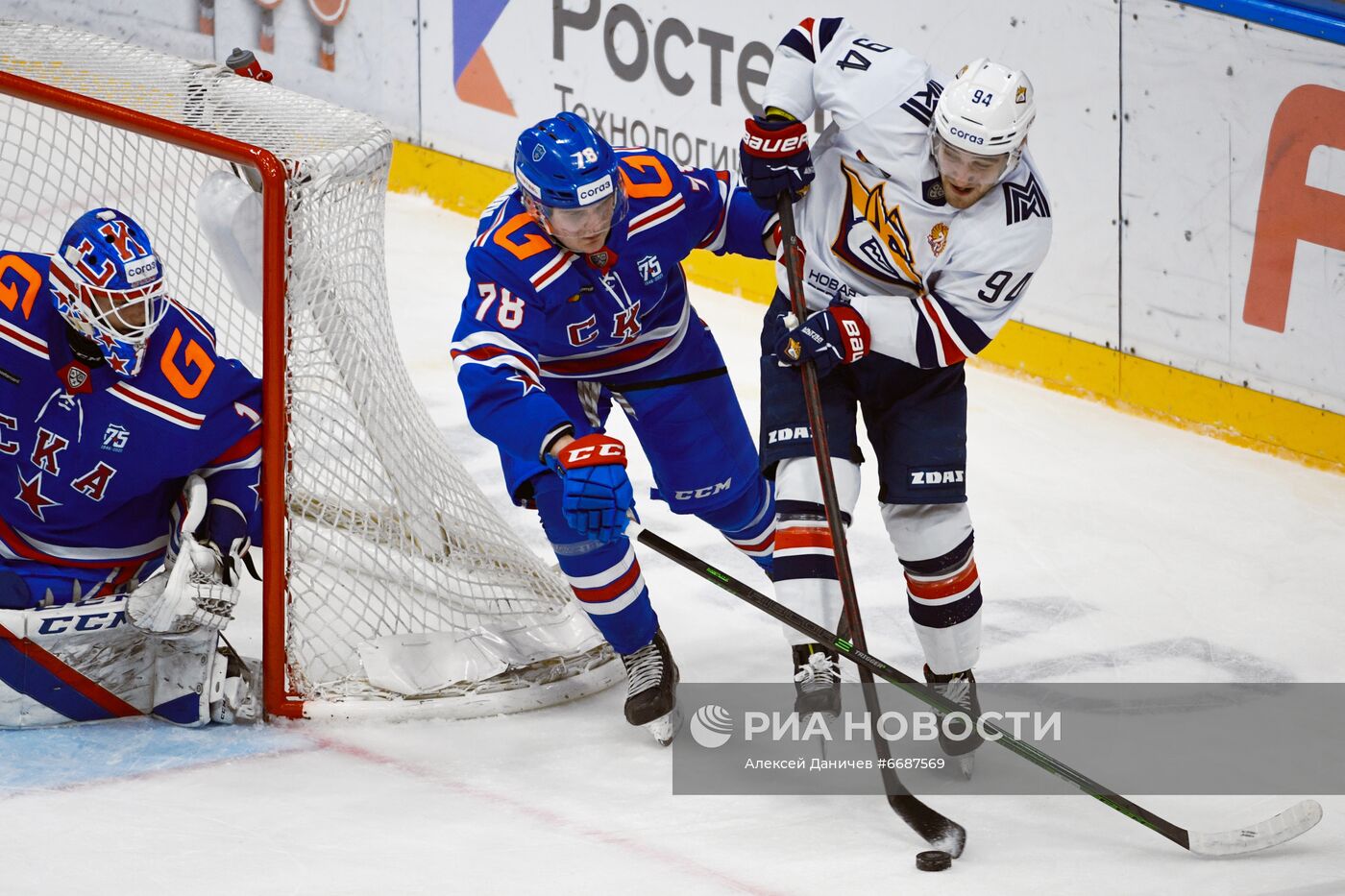 Хоккей. КХЛ. Матч СКА - "Металлург"