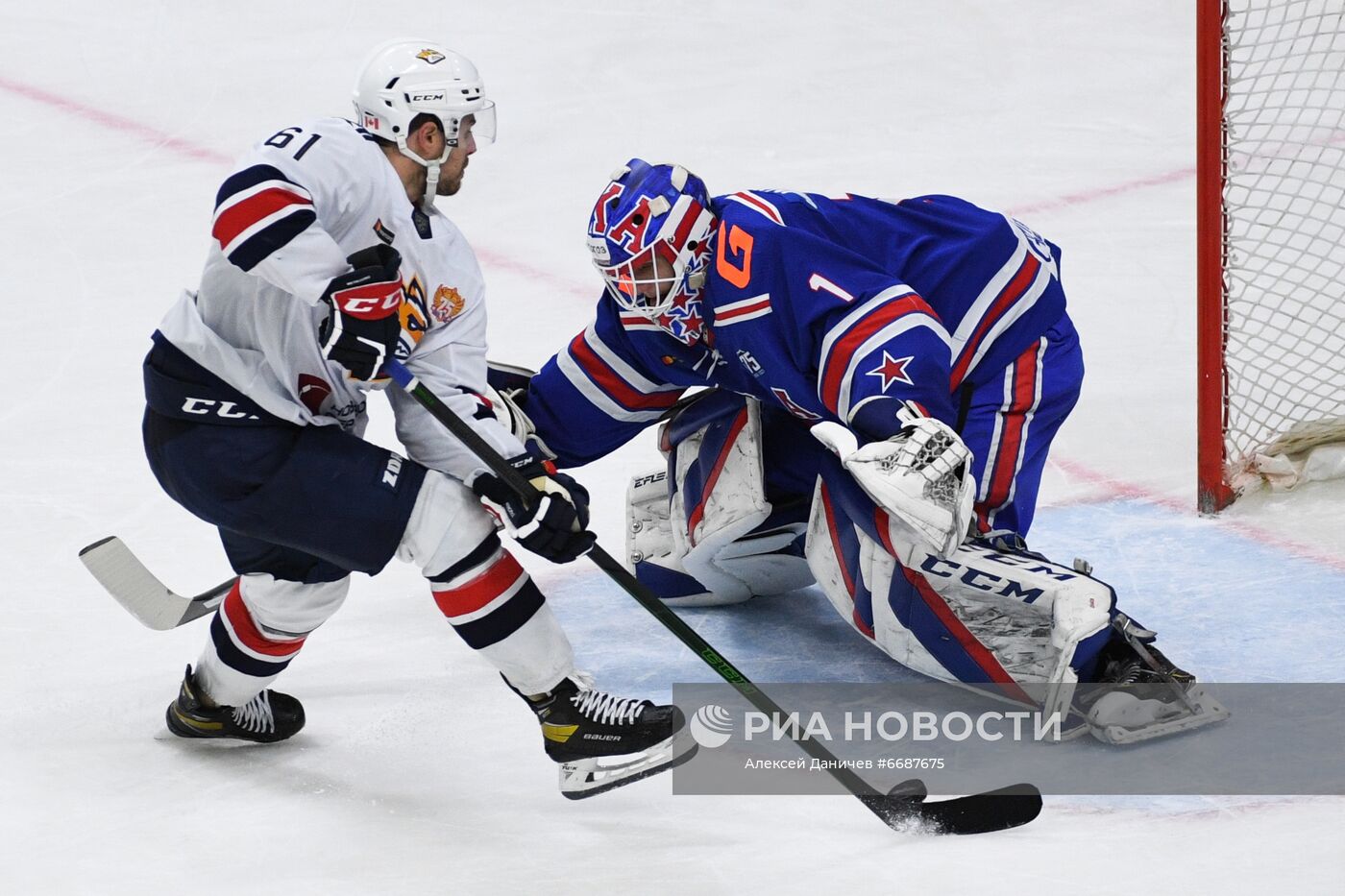 Хоккей. КХЛ. Матч СКА - "Металлург"
