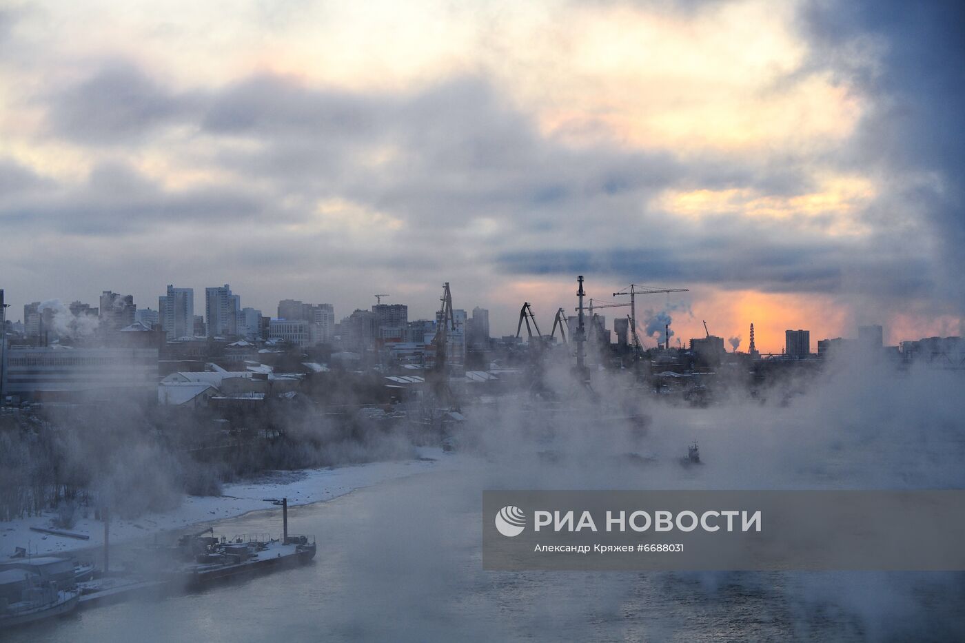 Первые морозы в Новосибирске