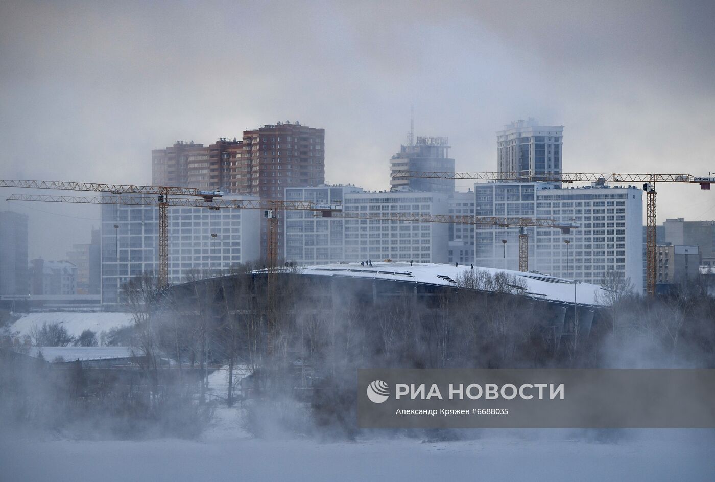 Первые морозы в Новосибирске