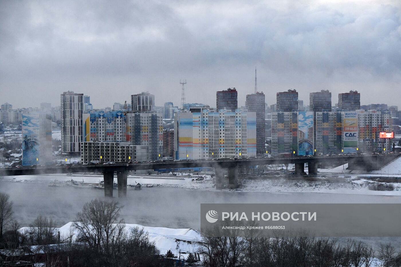 Первые морозы в Новосибирске