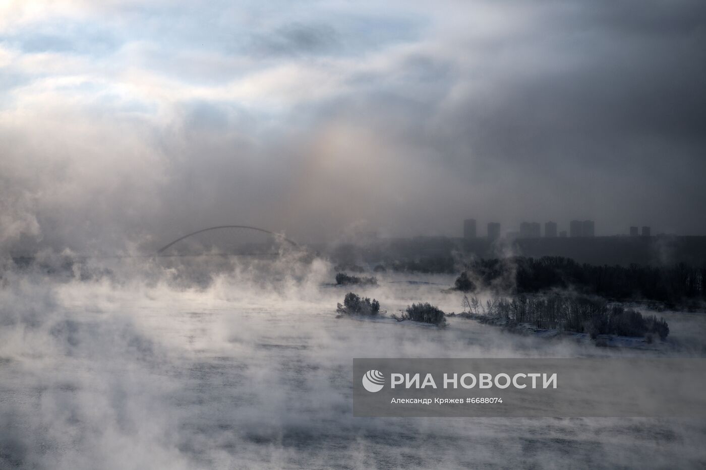 Первые морозы в Новосибирске