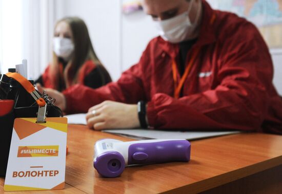 Работа волонтеров в рамках Всероссийской акции "Мы вместе" в регионах России