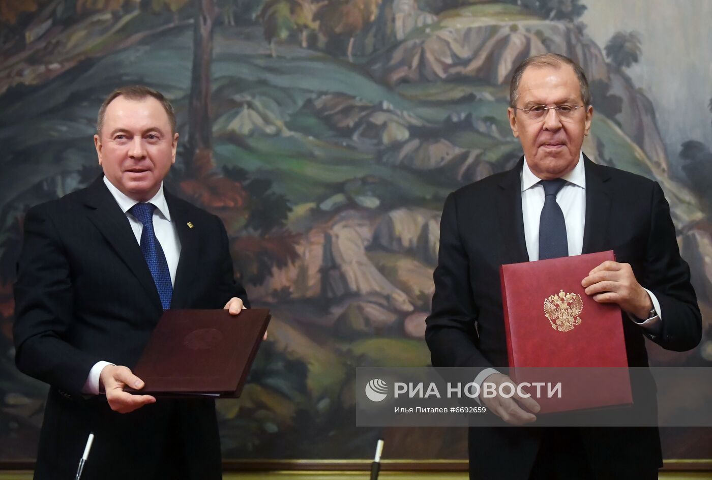 Заседание коллегий МИД России и МИД Белоруссии с участием С. Лаврова и В. Макея