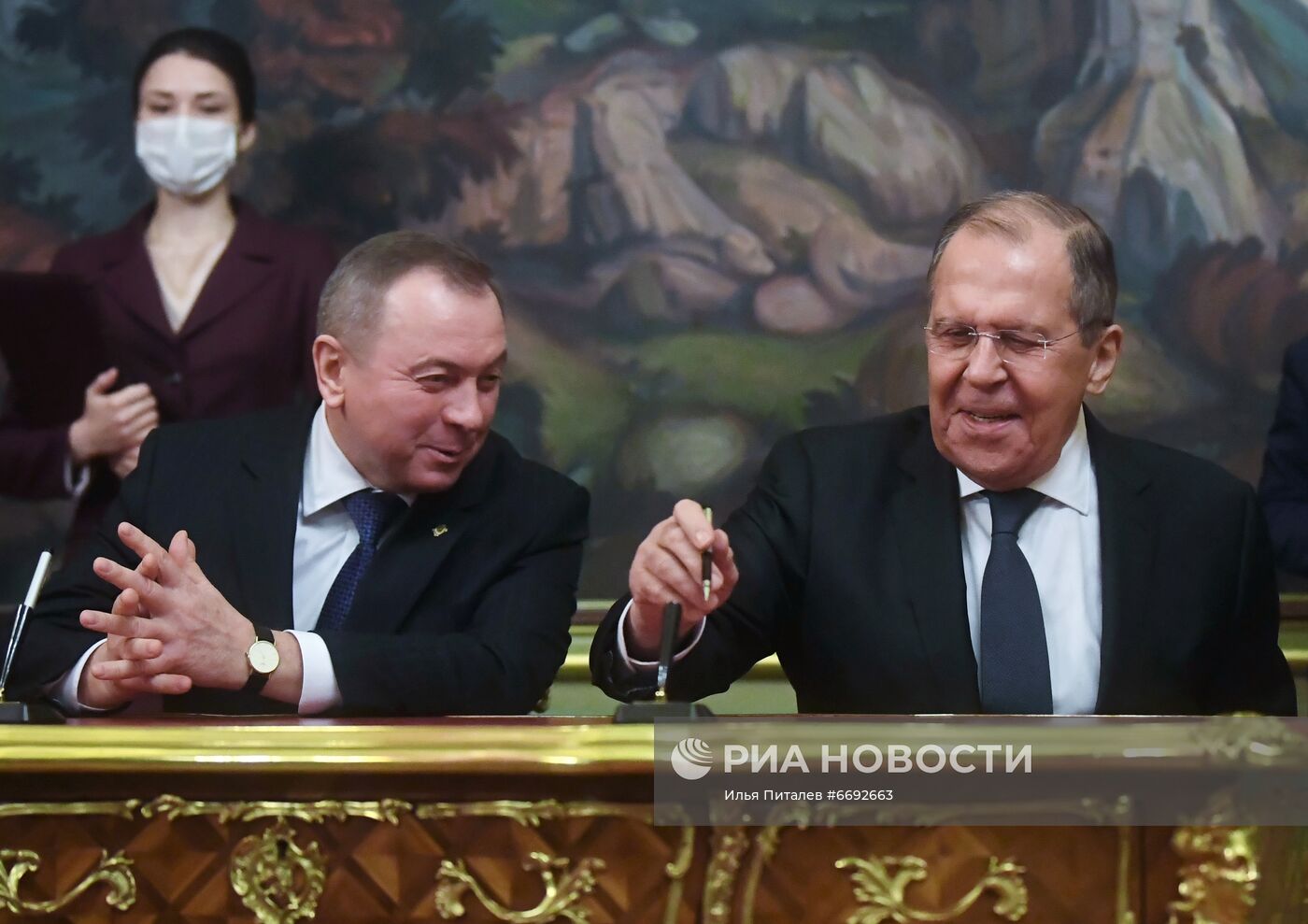 Заседание коллегий МИД России и МИД Белоруссии с участием С. Лаврова и В. Макея