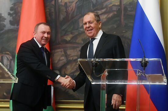 Заседание коллегий МИД России и МИД Белоруссии с участием С. Лаврова и В. Макея