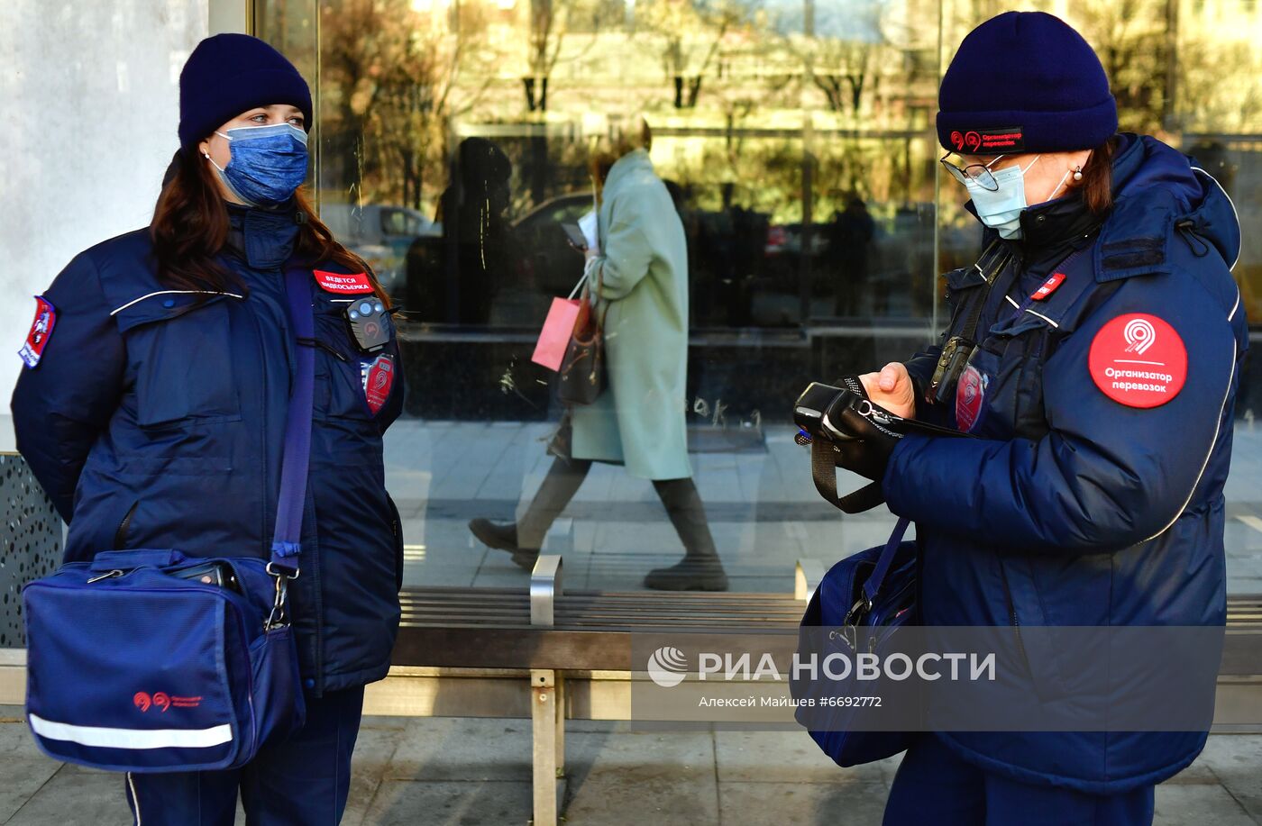 Контроль соблюдения масочного режима пассажирами в общественном транспорте 