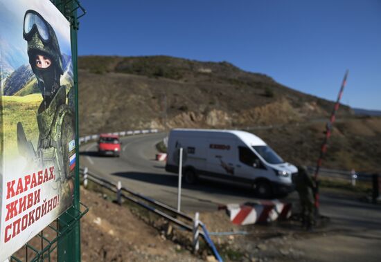 Работа российского миротворческого контингента в Нагорном Карабахе