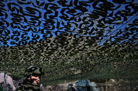 Работа российского миротворческого контингента в Нагорном Карабахе