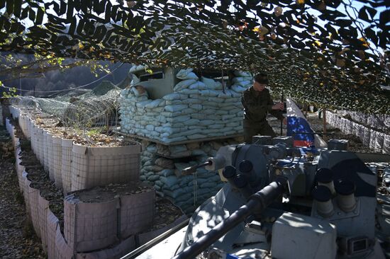 Работа российского миротворческого контингента в Нагорном Карабахе