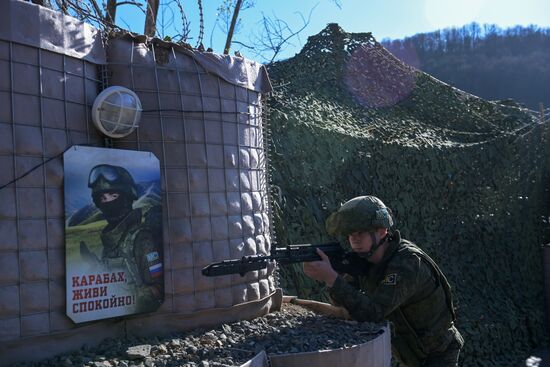 Работа российского миротворческого контингента в Нагорном Карабахе