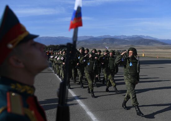 Работа российского миротворческого контингента в Нагорном Карабахе