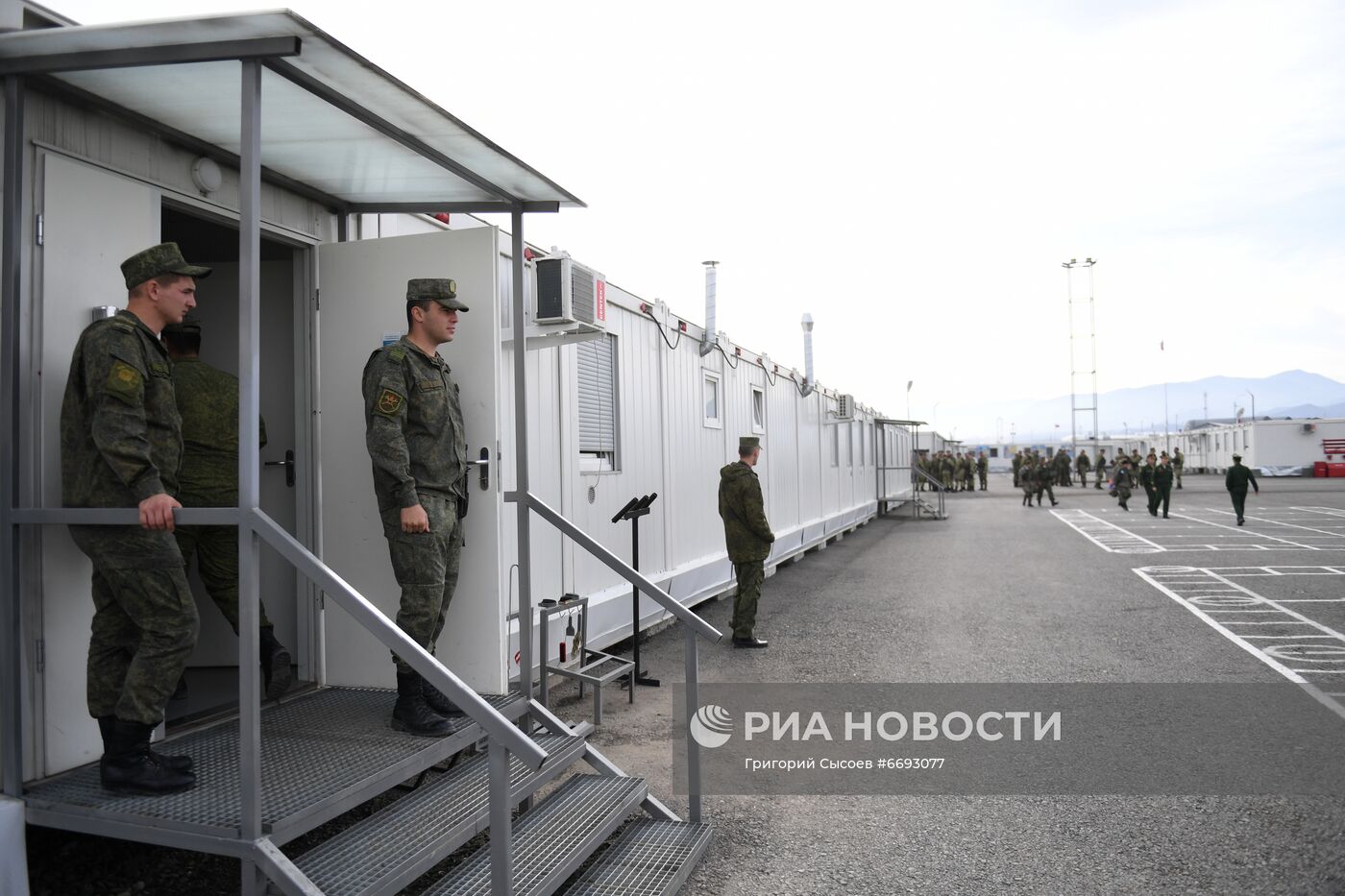 Работа российского миротворческого контингента в Нагорном Карабахе