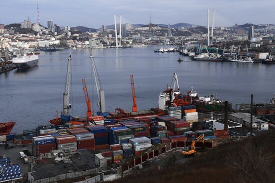 Контейнерные перевозки грузов в порту Владивостока
