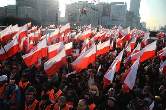 Марш националистов в Варшаве