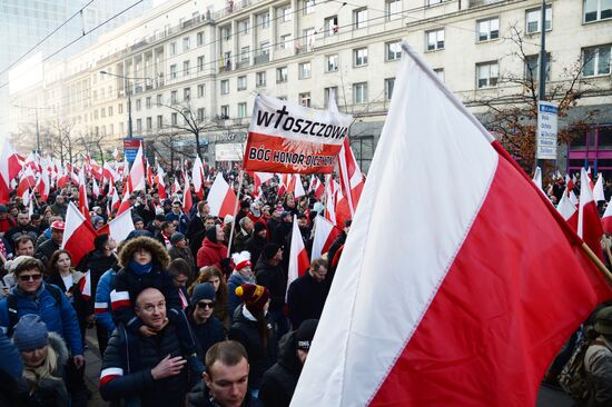 Марш националистов в Варшаве