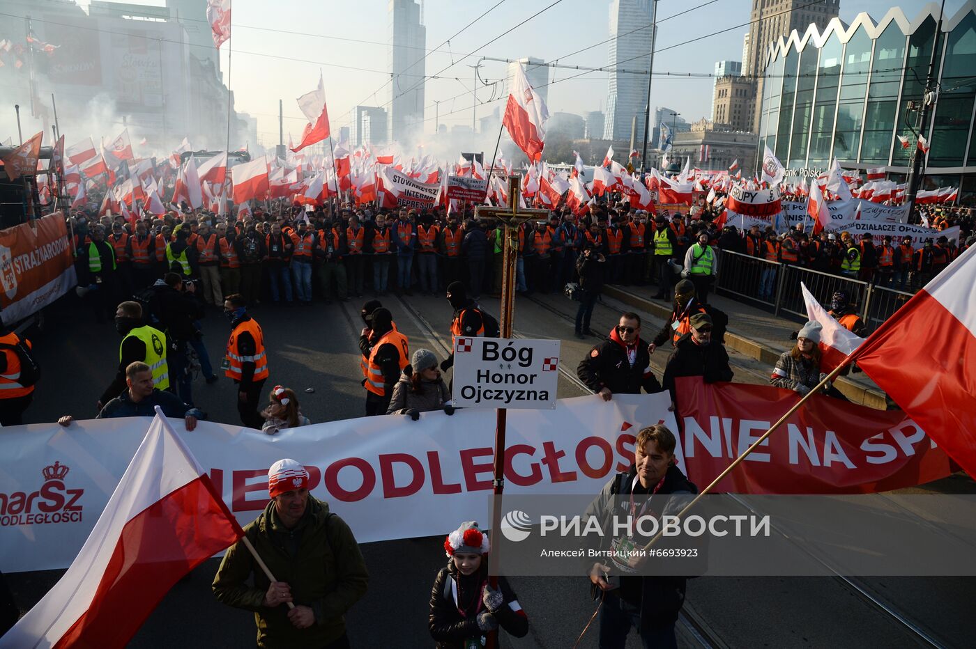 Марш националистов в Варшаве