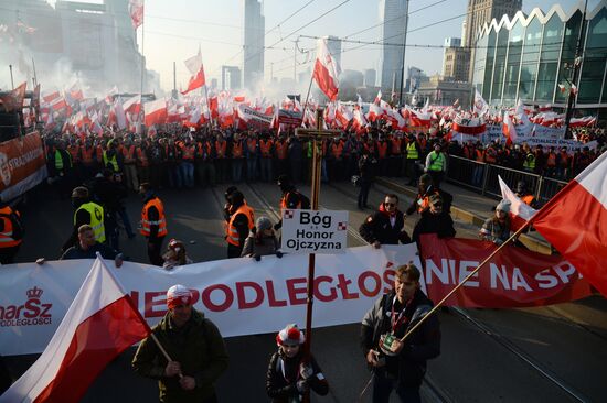 Марш националистов в Варшаве